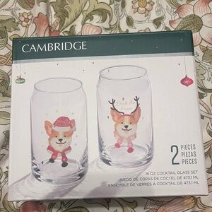 Cambridge Corgi Cocktail 16oz Glassses